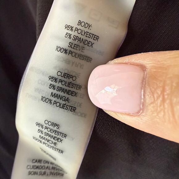 NEW! Calvin Klein liquid Knit V Neck shoulder smocking sheer sleeves top size 2X - Picture 9 of 12